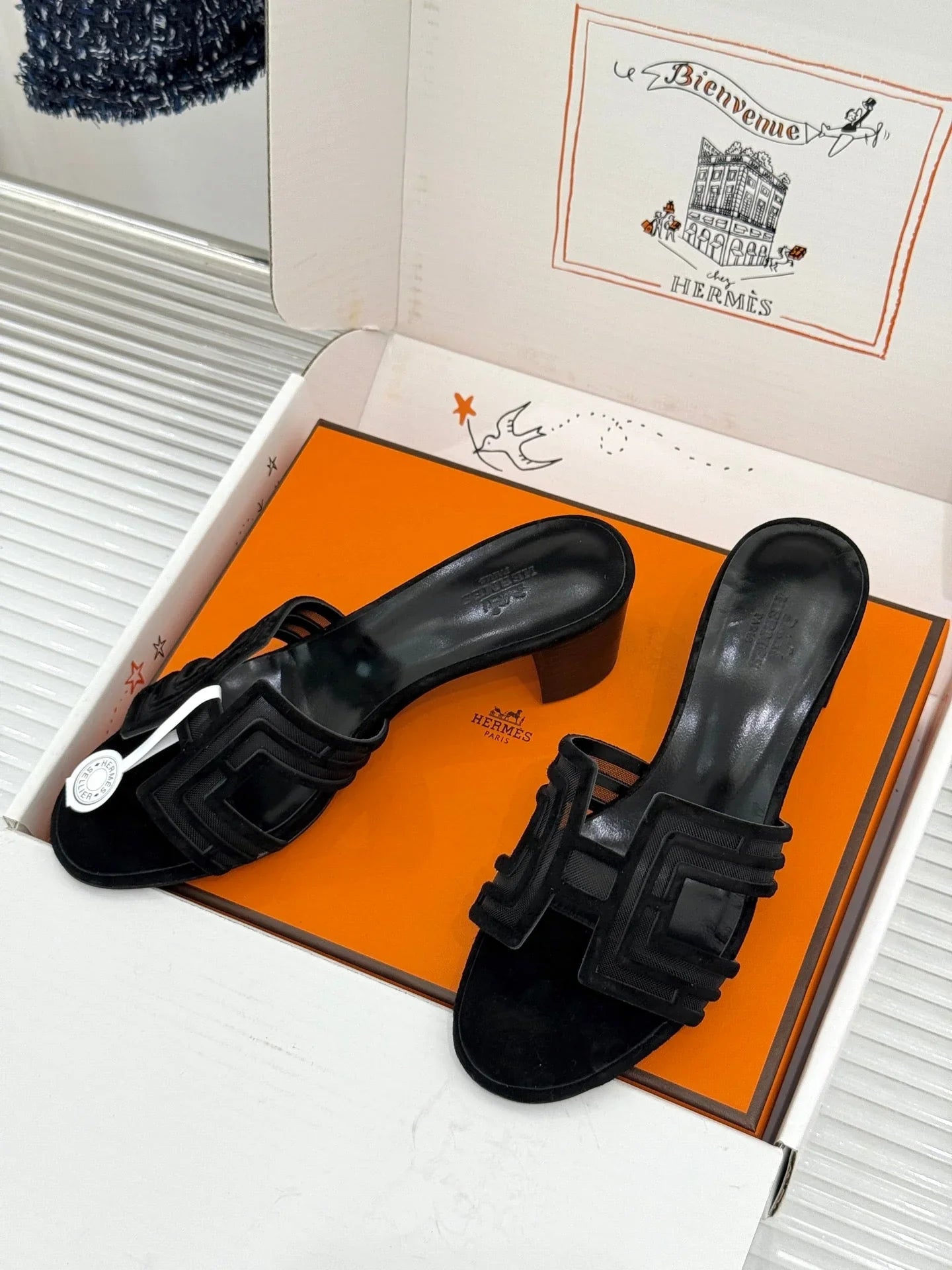 Hermes 2026 Oran Sandal 5cm Suede Mesh 898415