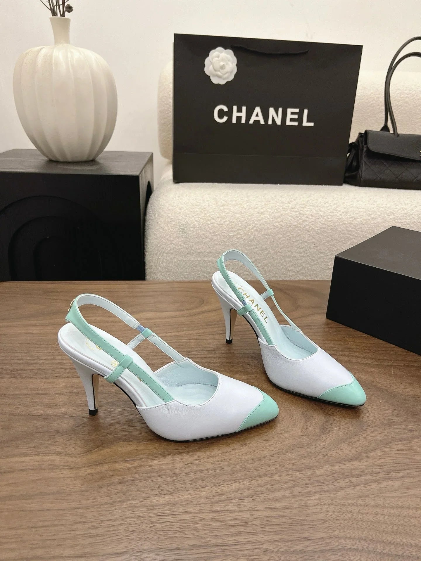 Chanel 2026 Slingback 90mm Suede Sheepskin 191448