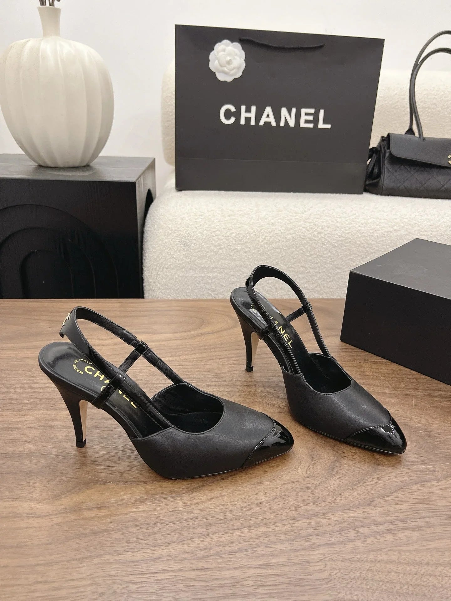 Chanel 2026 Slingback 90mm Suede Sheepskin 191448