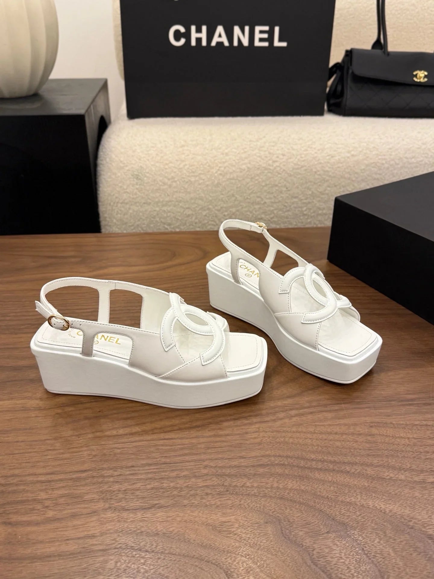 CC 2026 Strap Sandal 50mm Leather 948635