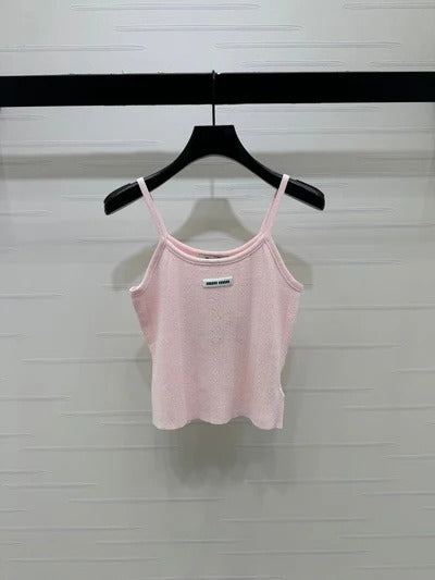 Miumiu 2026 Hollow Out Strappy Knitted Vest Wool Polester 375096