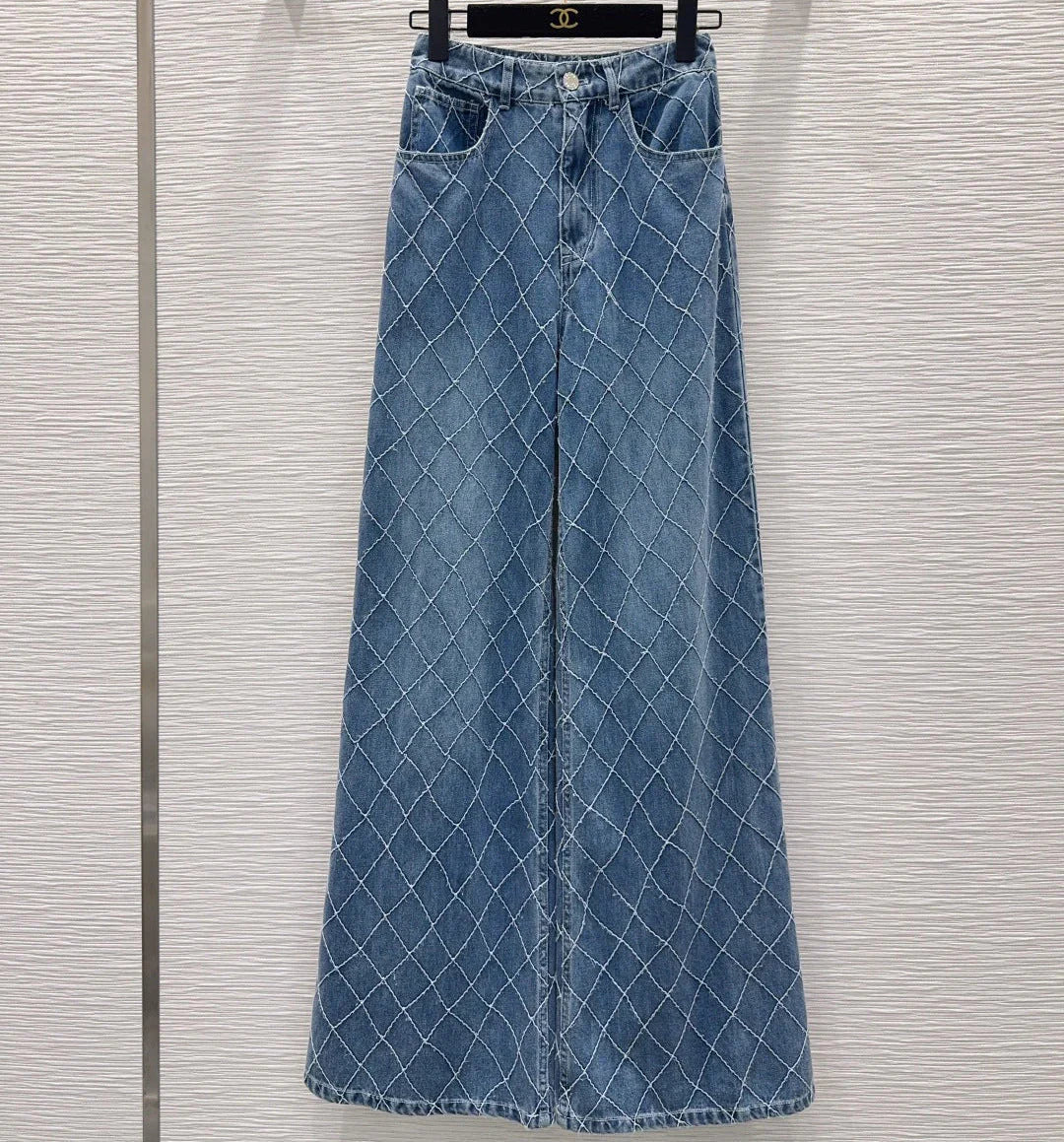 Chanel 2026 Denim Jeans Blue and White Cotton 731804