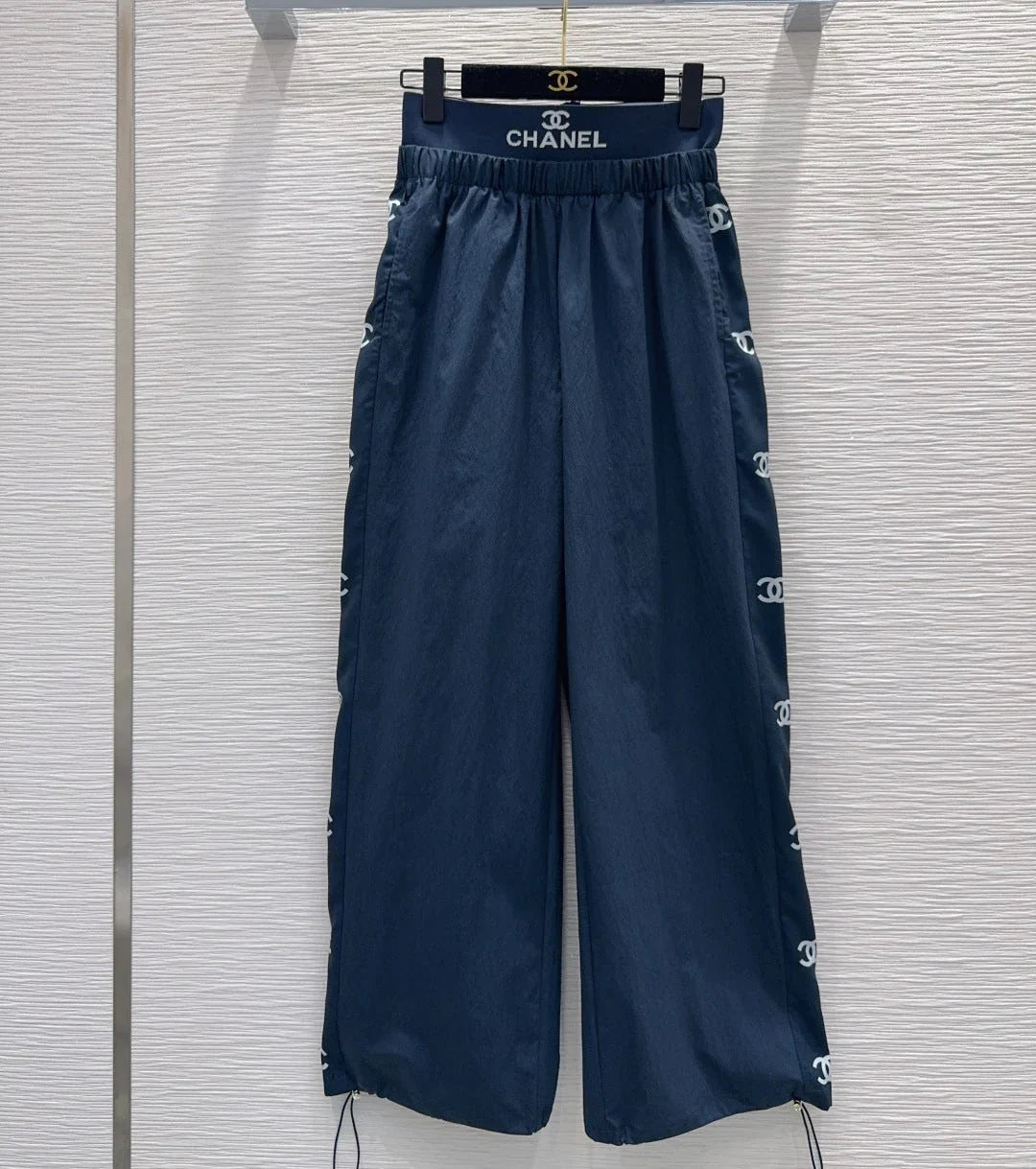 Chanel 2026 Wide-leg Trouser With Waistband Cotton Nylon 827713